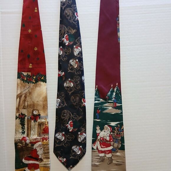 3 Christmas Tie's Zylos, Eton, and Mark Mathicu Collection. - Picture 1 of 13